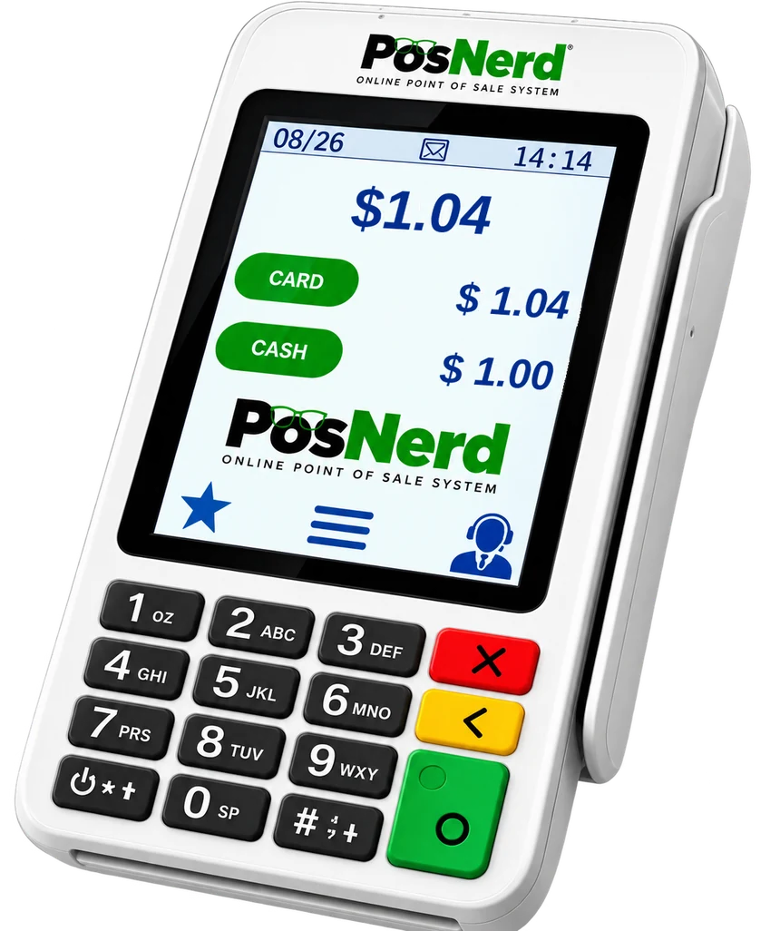 PosNerd card machine, powered by NerdPay