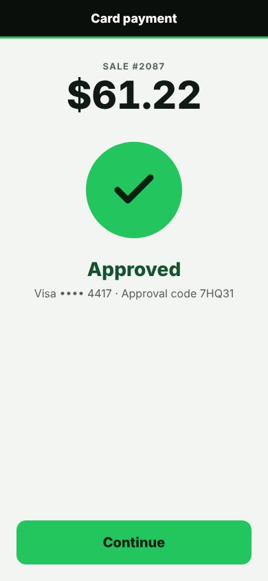 Card approved on the phone