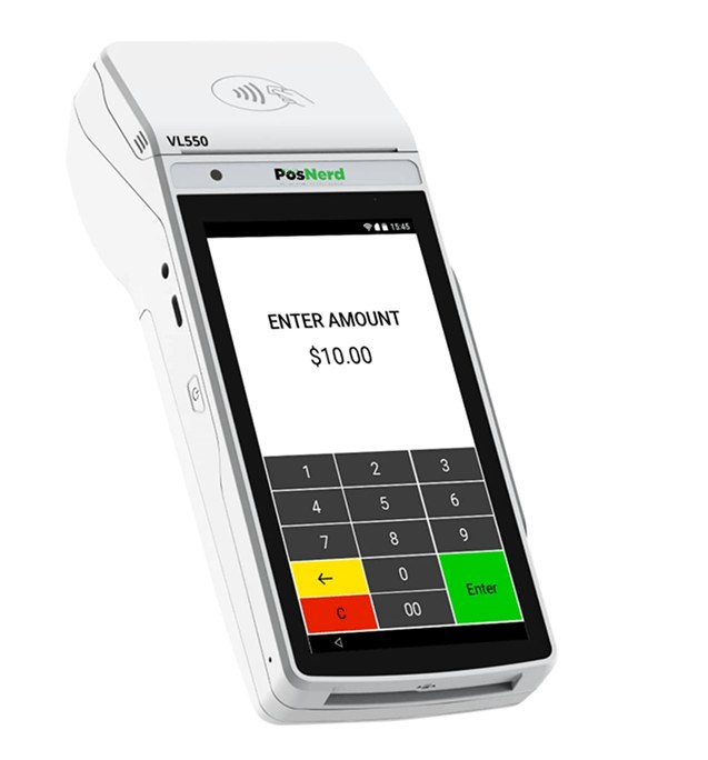 PosNerd wireless card machine with built-in printer